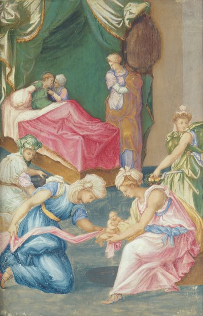 Nativity of the Virgin, 1625-50 by Fontainebleau School